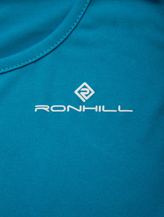 Ronhill Long Sleeve Core T-Shirt W Azure/Bright White