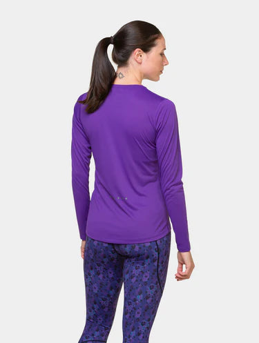 Ronhill Long Sleeve Core T-Shirt W Regal Purple / Acid