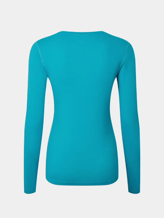 Ronhill Long Sleeve Core T-Shirt W Azure/Bright White
