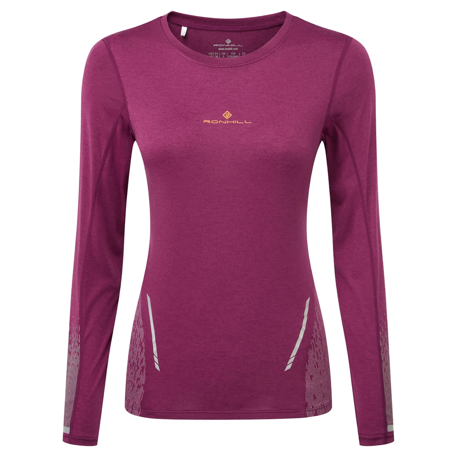 Ronhill Tech Women's Tech Reflect L/S Tee - Blackcurrant/Reflect