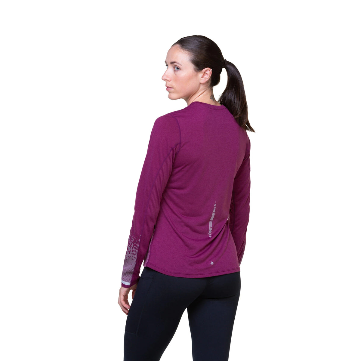 Ronhill Tech Women's Tech Reflect L/S Tee - Blackcurrant/Reflect