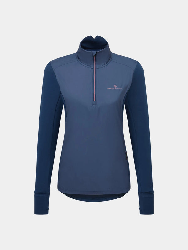 Ronhill Women's Tech Wind-Block 1/2 Zip - Blackcurrant