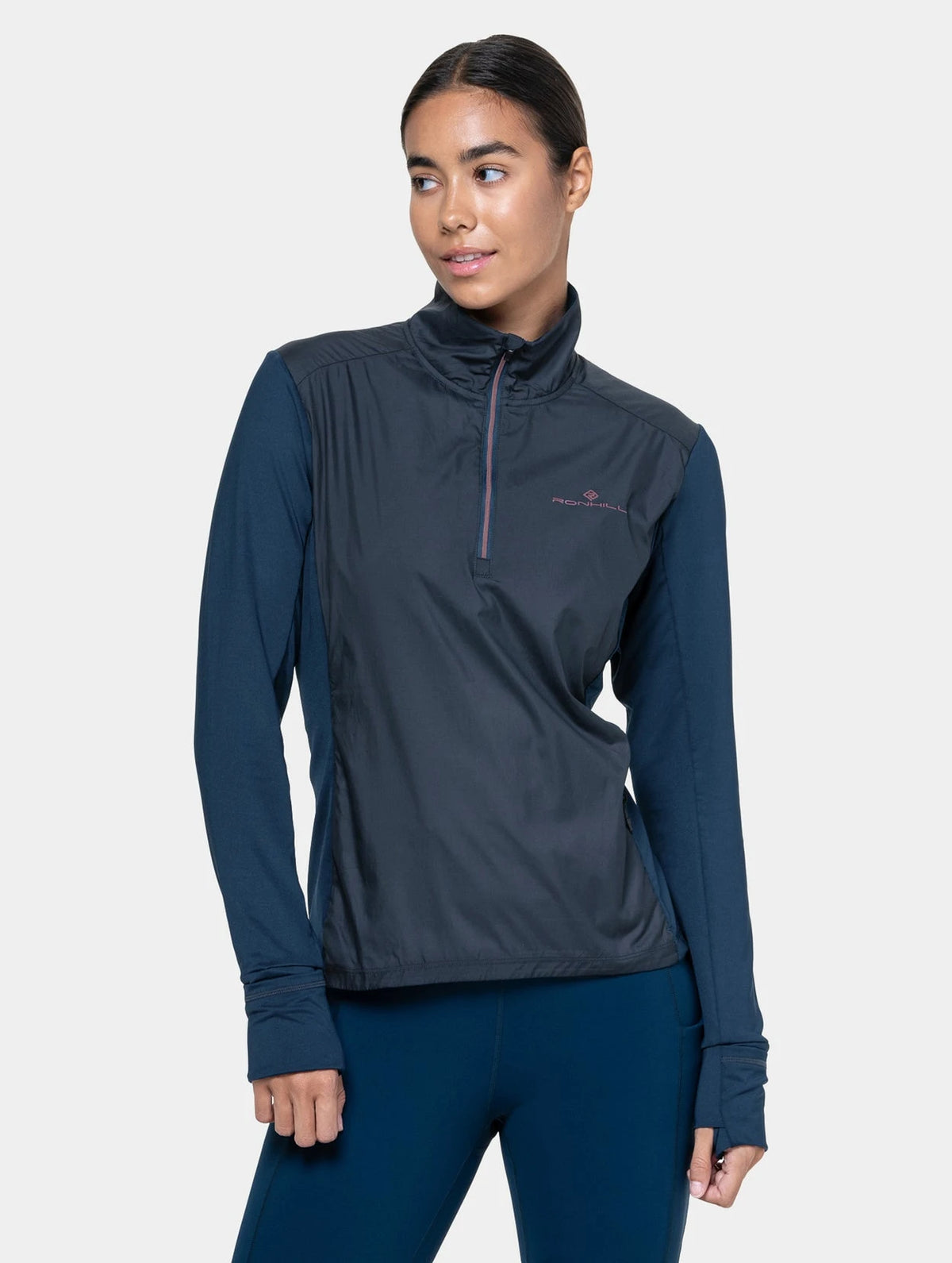 Ronhill Women's Tech Wind-Block 1/2 Zip - Blackcurrant