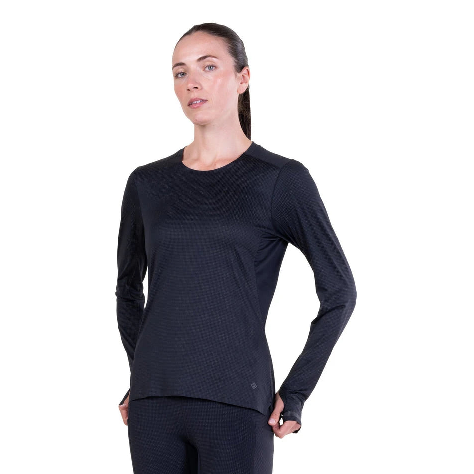 Ronhill Women's Tech Reflect Lux Long Sleeve Tee - Black/Reflect