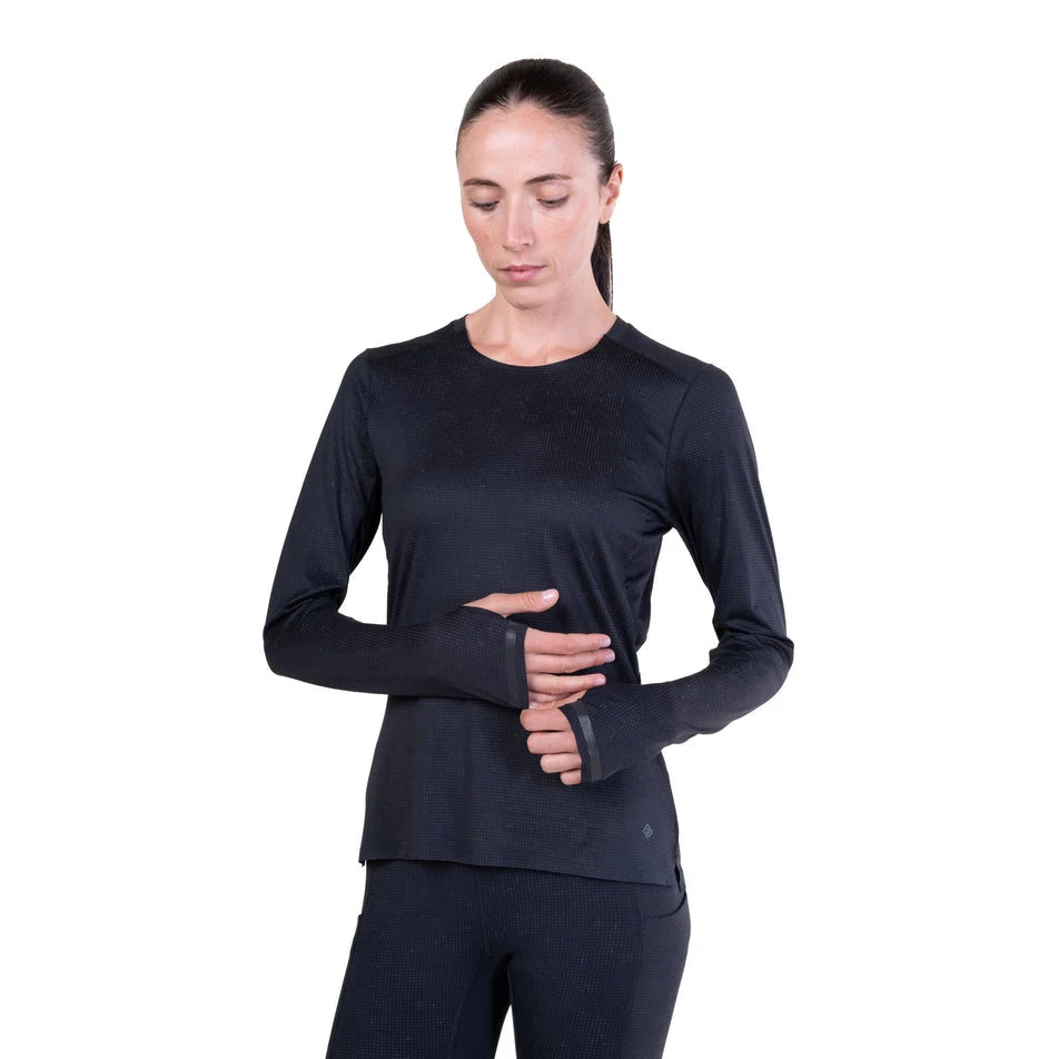 Ronhill Women's Tech Reflect Lux Long Sleeve Tee - Black/Reflect