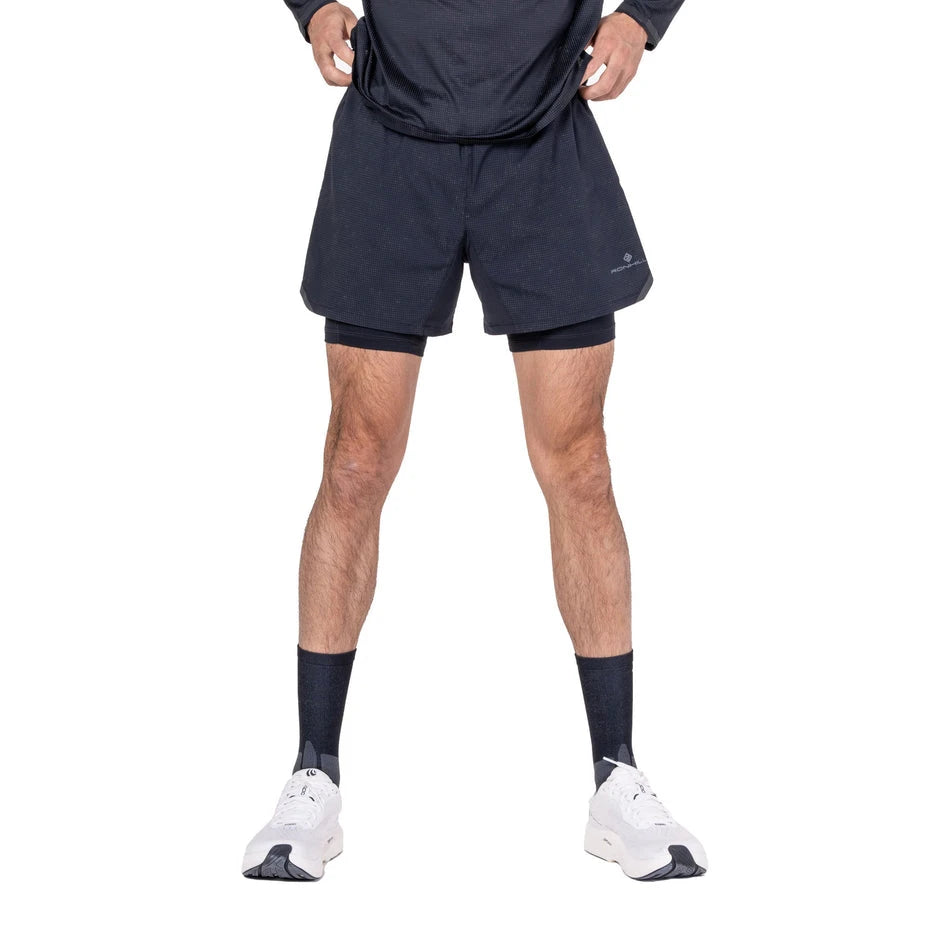 Ronhill Men's Tech Reflect Lux 5" 2in1 Short - Black/Reflect