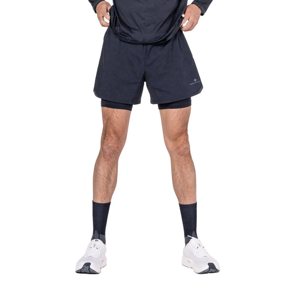 Ronhill Men's Tech Reflect Lux 5" 2in1 Short - Black/Reflect