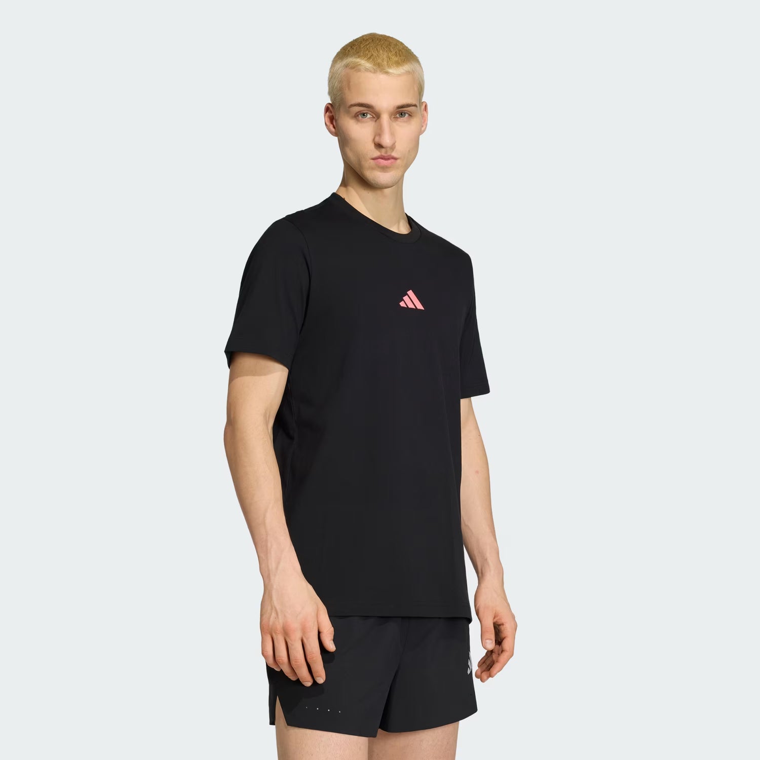 Adidas Running Slogan Graphic Tee M Black