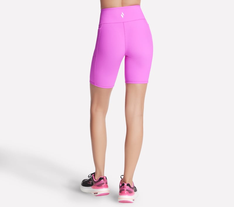 Skechers Go Flex Rib W HW 8'' Bike Short Neon Pink / Lavender
