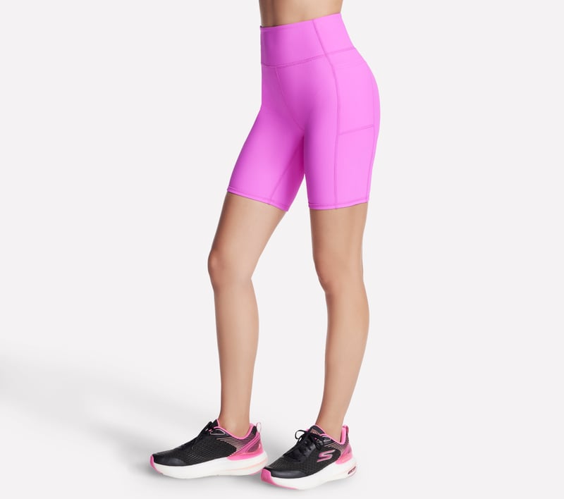 Skechers Go Flex Rib W HW 8'' Bike Short Neon Pink / Lavender