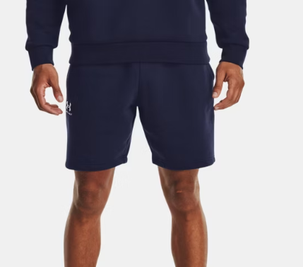 UA Icon Fleece Shorts M Midnight Navy