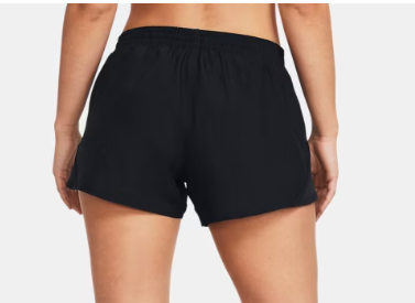 UA Fly-By 3" Shorts W Black