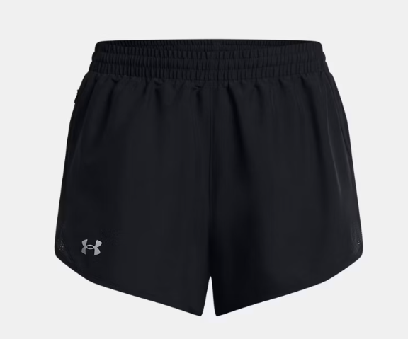 UA Fly-By 3" Shorts W Black