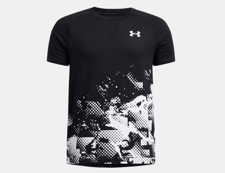 UA Boys' Tech™ Graphic Short Sleeve K Black