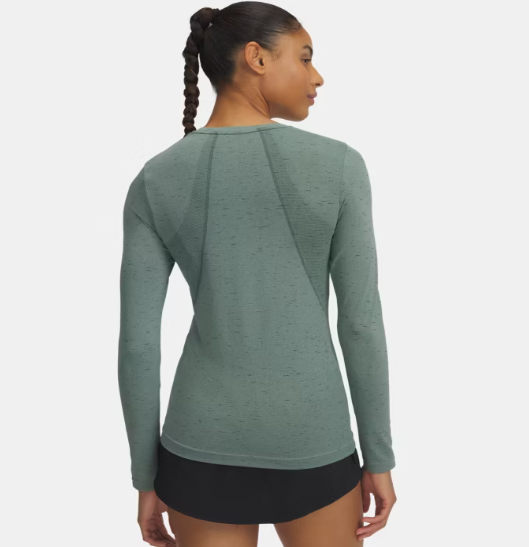 UA Vanish Seamless Loose Long Sleeve W Silica Green