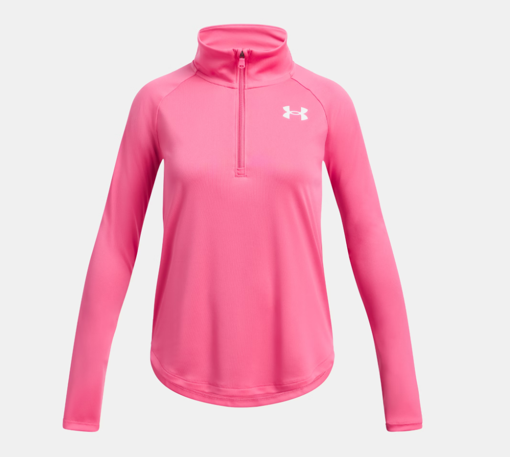 UA Tech™ Graphic ½ Zip Girls' Pink