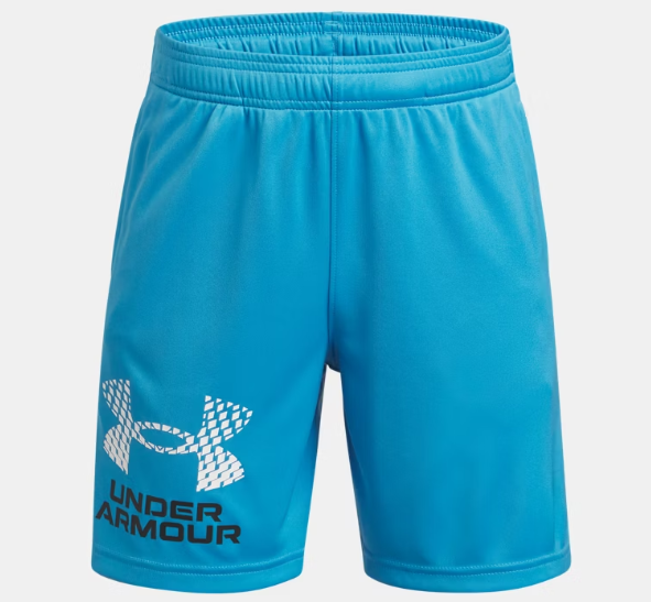 UA Tech Logo Shorts Boys Ether Blue / White