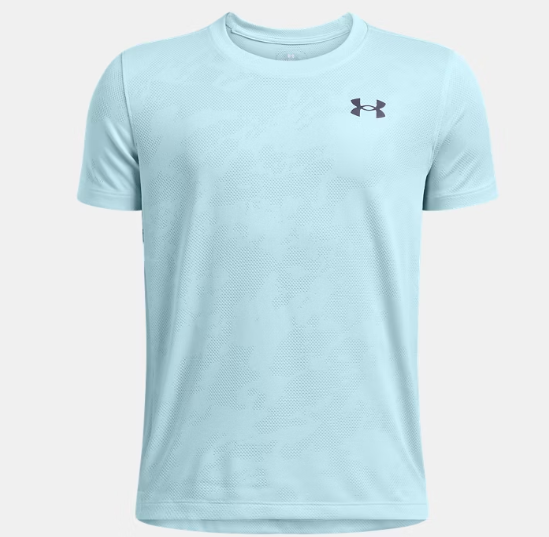 UA Tech Vent Jacquard SS T-shirt B Stream / Midnight Navy