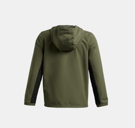 UA Rival Woven Jacket B Marine OD Green/Black