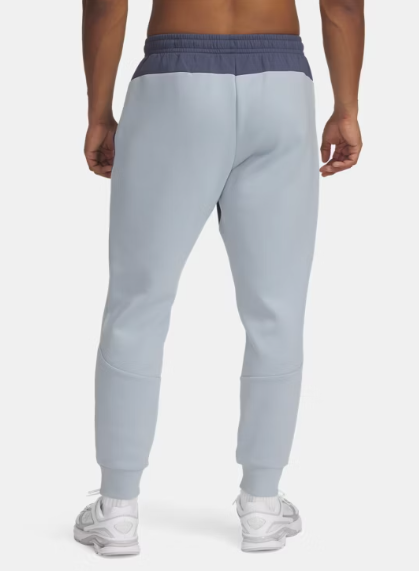 UA Unstoppable Fleece Joggers M Downpour Gray/Harbour Blue/Black