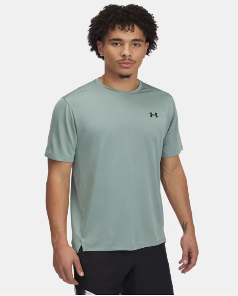 UA Tech Vent Jacquard SS T-Shirt M Silica Green