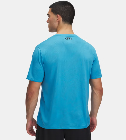 UA Tech Vent Jacquard SS T-Shirt M Ether Blue / Black