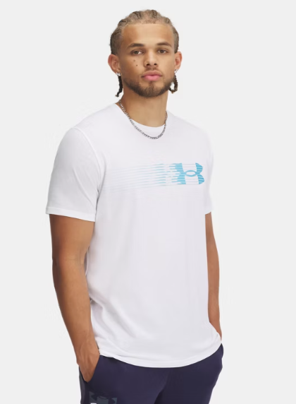 UA LC Fly Logo SS T-Shirt M White / Ether Blue