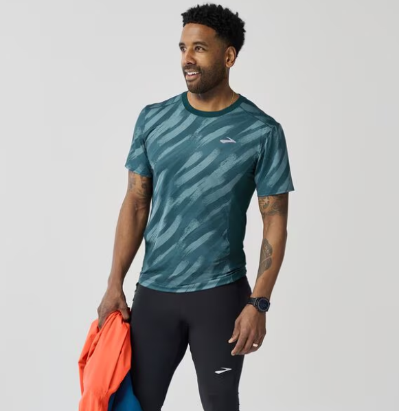 Brooks Atmosphere 3.0 Short Sleeve T-Shirt M Ultra Print/Deep Sea