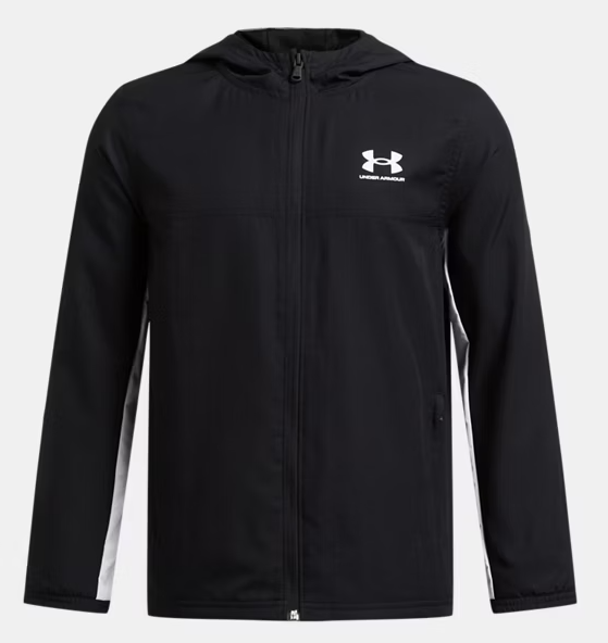 UA Rival Woven Jacket B Black / White