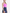 Skechers GO FLEX RIB Longline Bra Neon Pink / Lavender