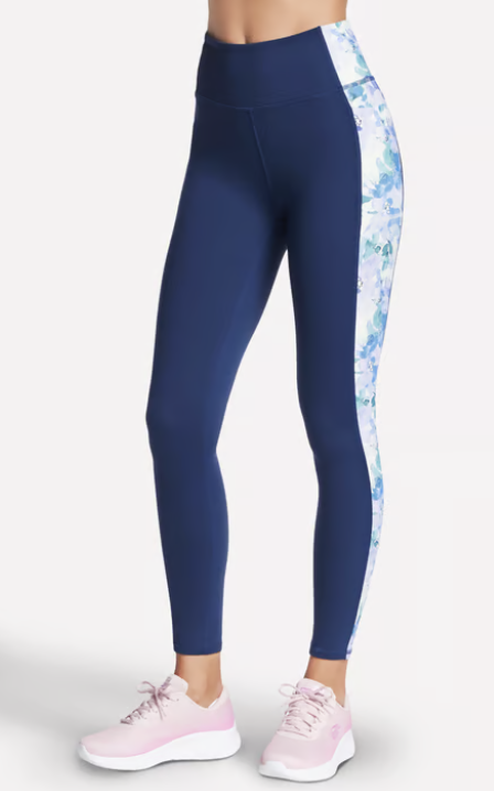 Skechers GO WALK Seascape Floral FL HW Legging Purple / Turqouise