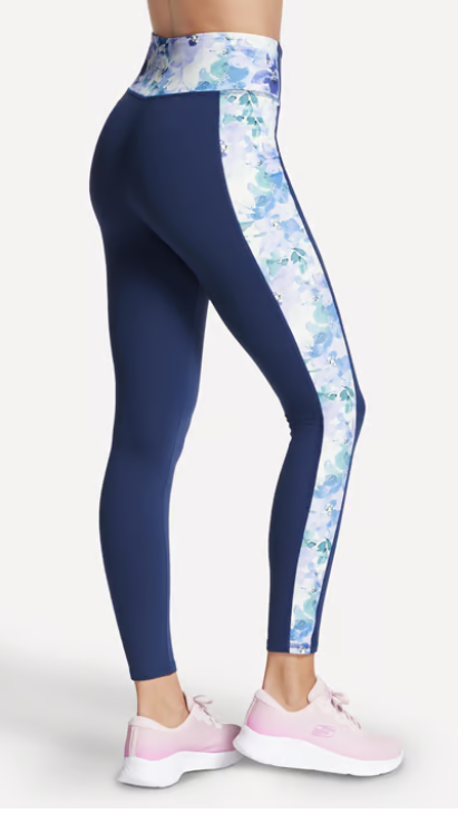 Skechers GO WALK Seascape Floral FL HW Legging Purple / Turqouise