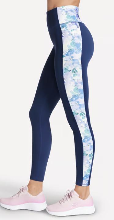 Skechers GO WALK Seascape Floral FL HW Legging Purple / Turqouise