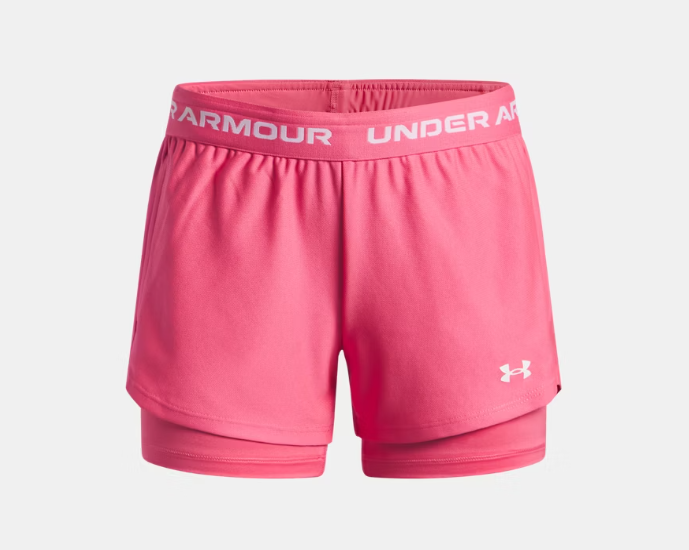 UA Tech™ Play Up Girls' 2-in-1 Shorts Pink