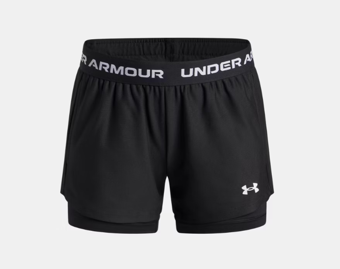 UA Tech™ Play Up Girls' 2-in-1 Shorts Black
