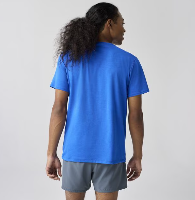Brooks LUXE SS Tee M Htr Neo Blue
