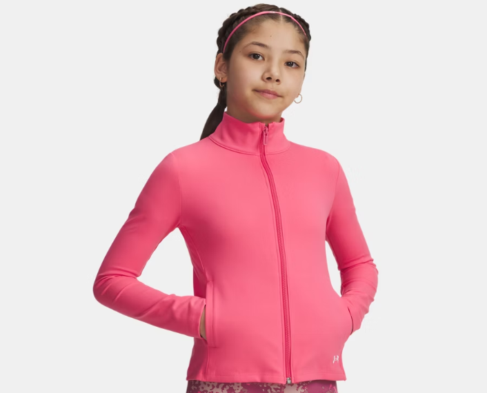 UA Motion Girls' Jacket Pink