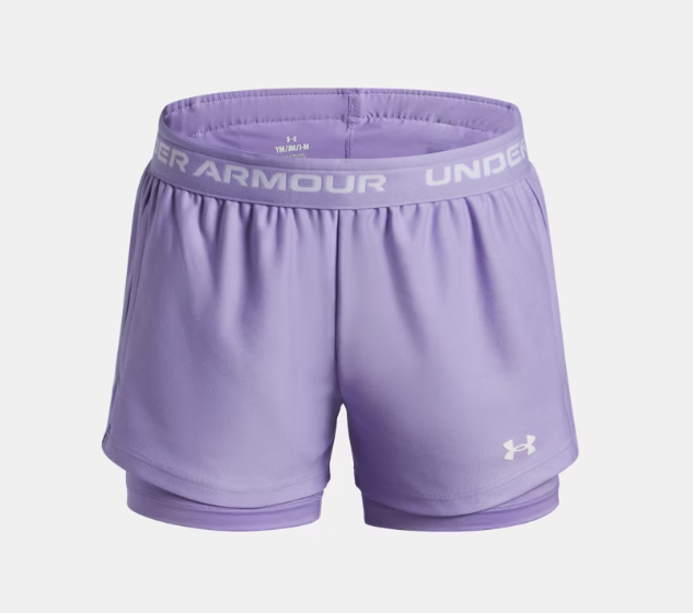 UA Tech™ Play Up Girls' 2-in-1 Shorts Purple
