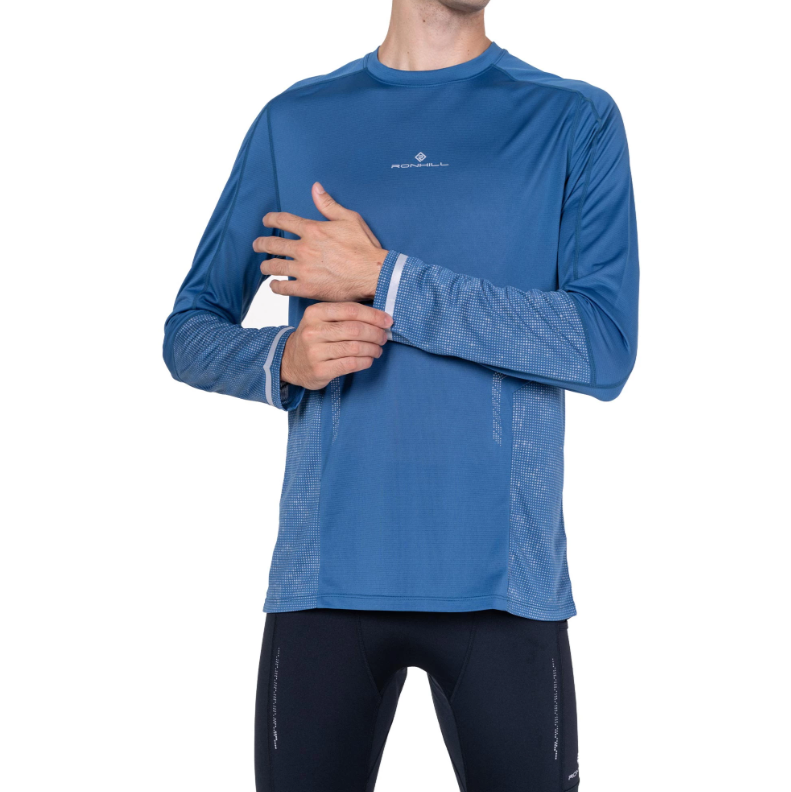 Ronhill Men's Tech Reflect L/S Tee Glacier/Reflect