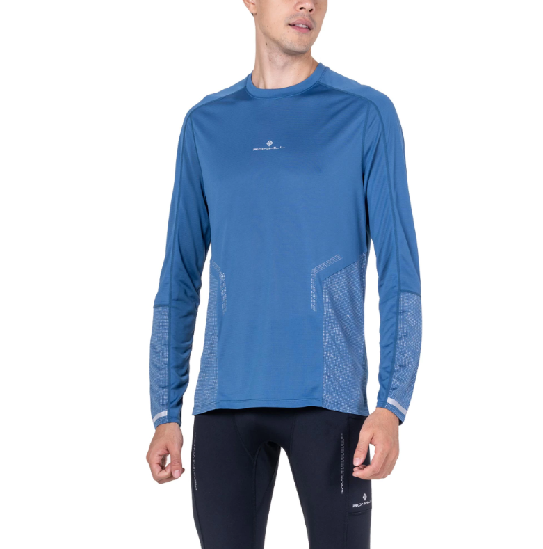Ronhill Men's Tech Reflect L/S Tee Glacier/Reflect