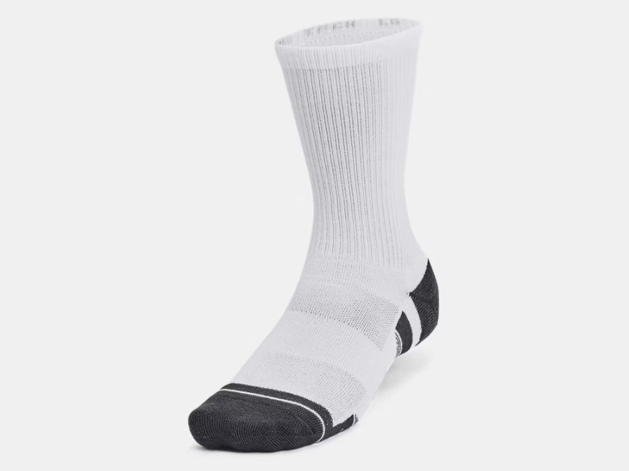 UA Performance Tech 3pk Crew White