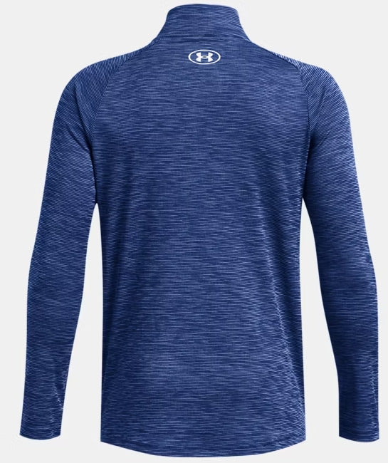 UA Tech Textured 1/2 Zip Top Y Blue