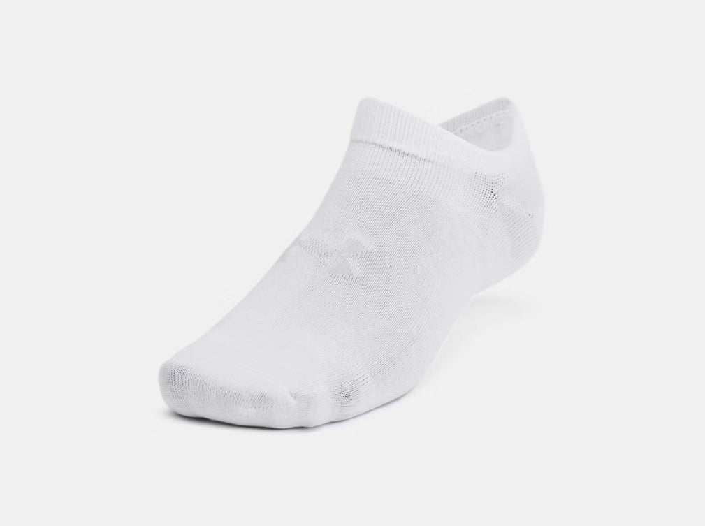 UA Essential 6-Pack No-Show Socks Unisex White