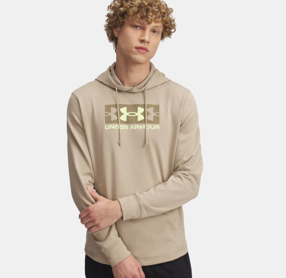 UA Rival Terry Logo Hoodie M Beige