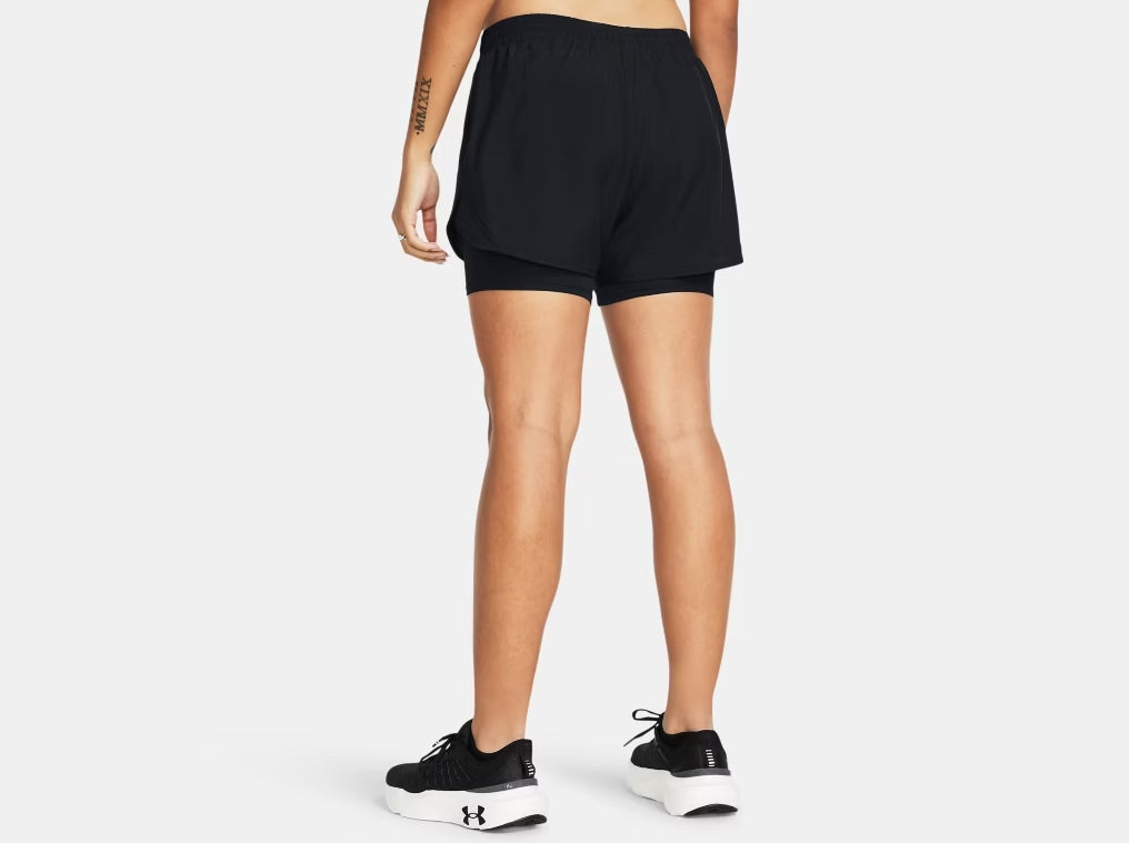 UA Fly By 2-in-1 Shorts W Black