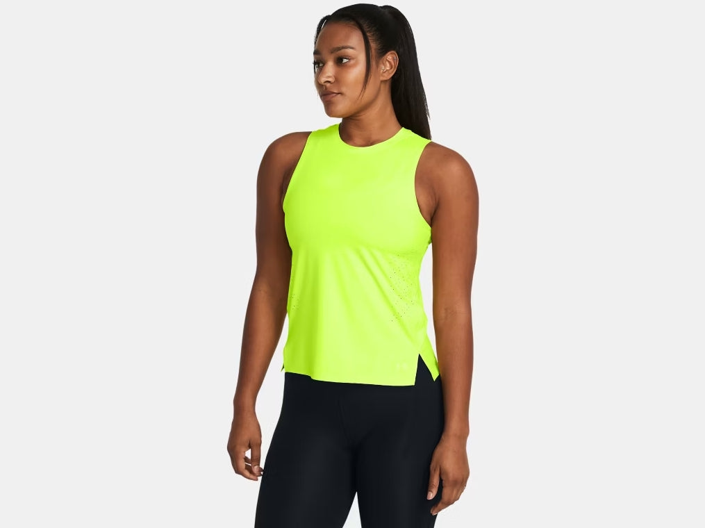 UA Launch Elite Tank W High Vis Yellow