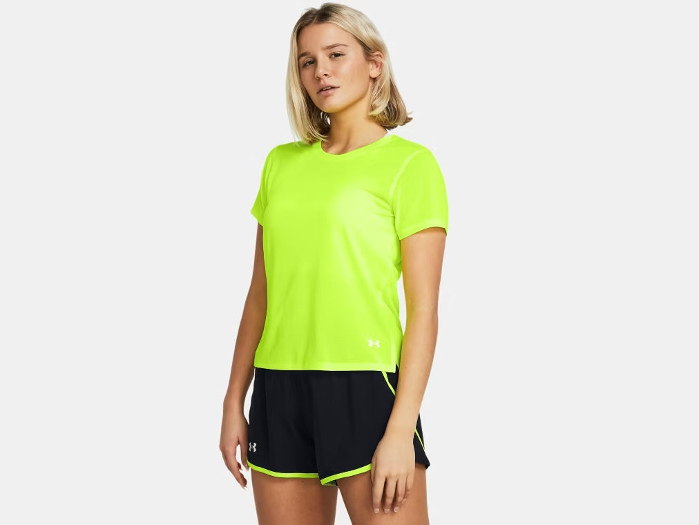 UA Launch Short Sleeve W High Vis Yellow