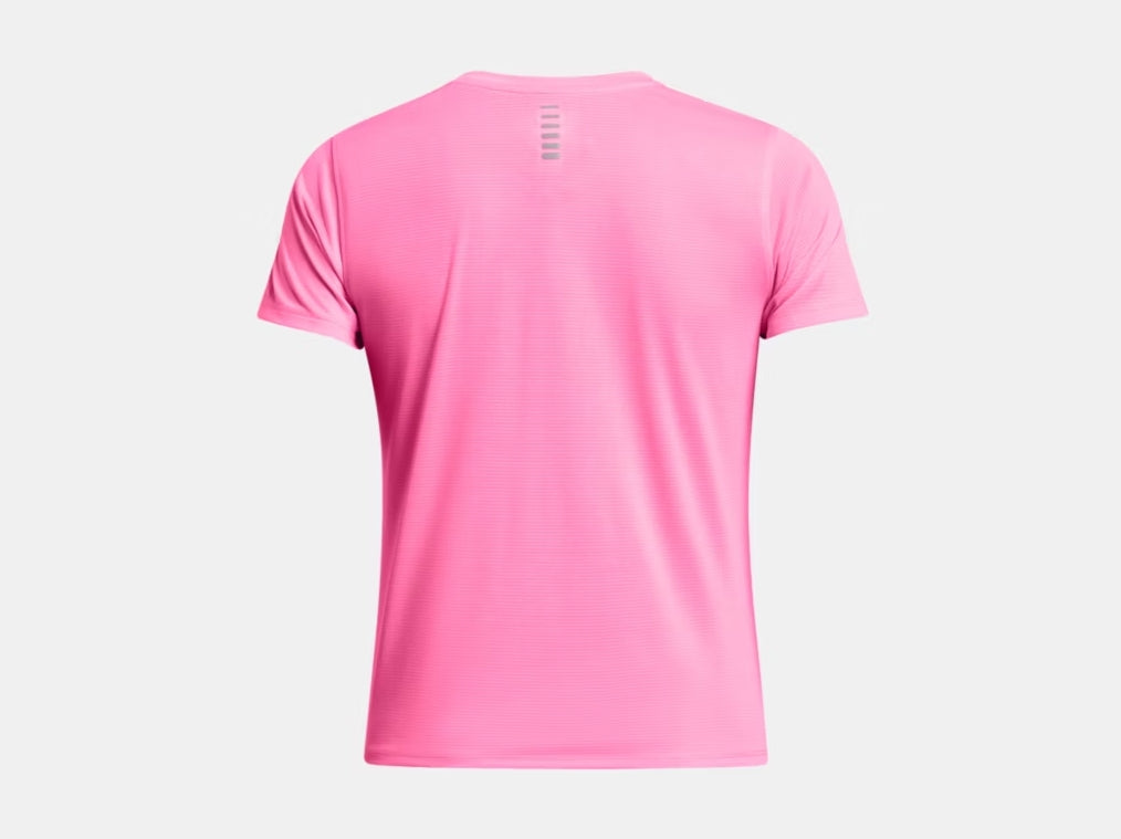 UA Launch Short Sleeve W Fluo Pink