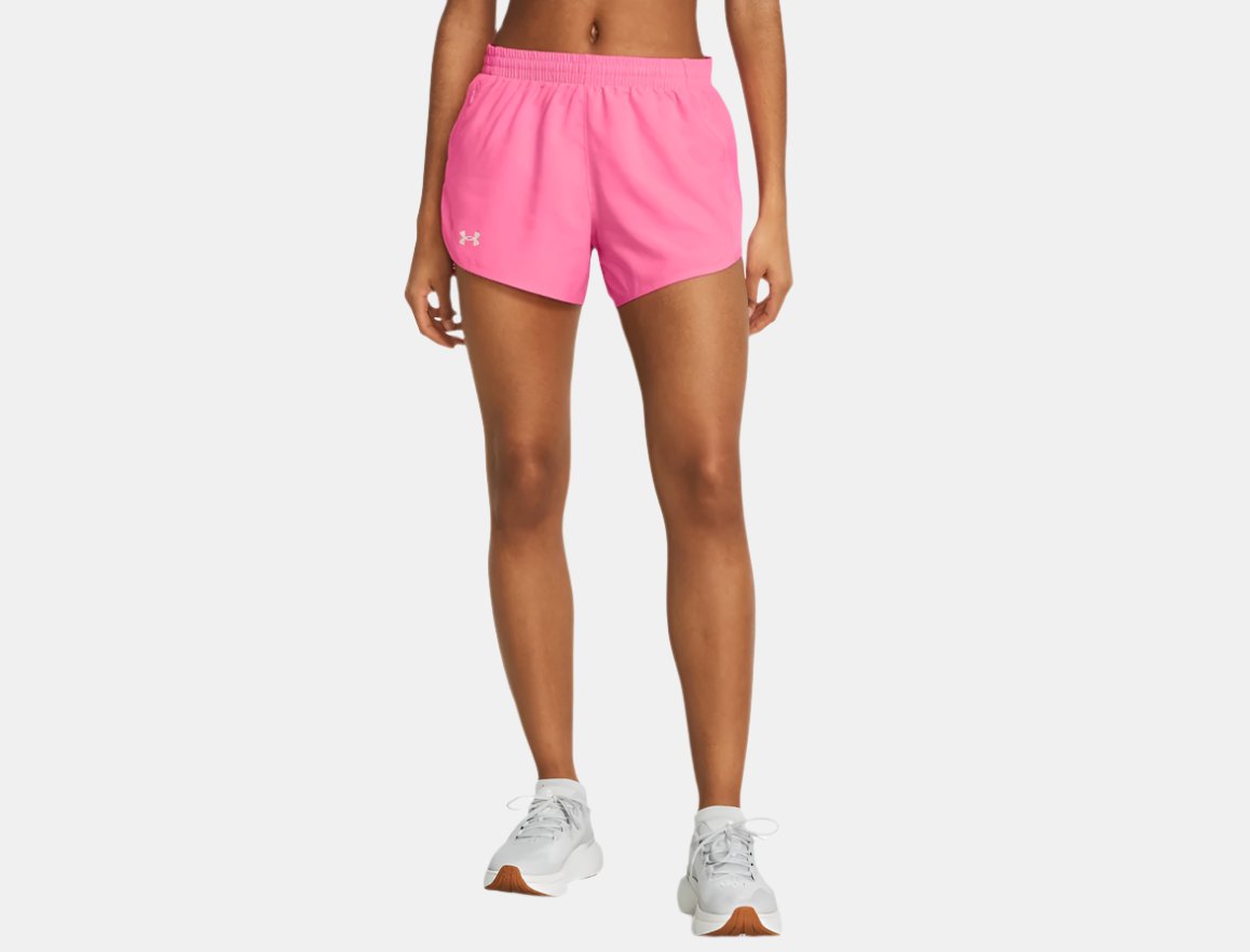 UA Fly-By 3" Shorts W Fluo Pink