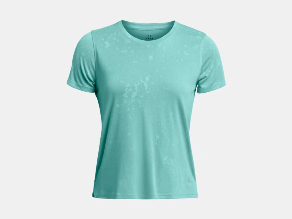 UA Launch Splatter Short Sleeve W Radial Turquoise